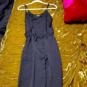 Ali & Kris Black Satin Romper